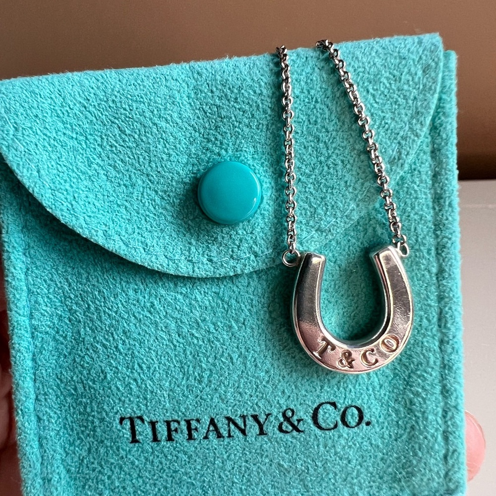 Tiffany & Co. Silver Horseshoe Pendant Necklace